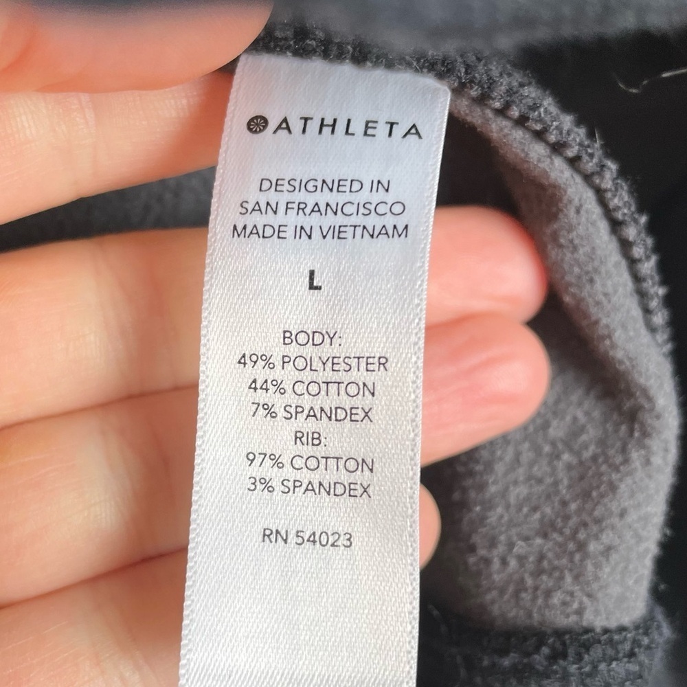 Athleta Women's Large Black Camo Triumph Printed Hoodie Jacket Full Zip Jacket - Picture 9 of 16